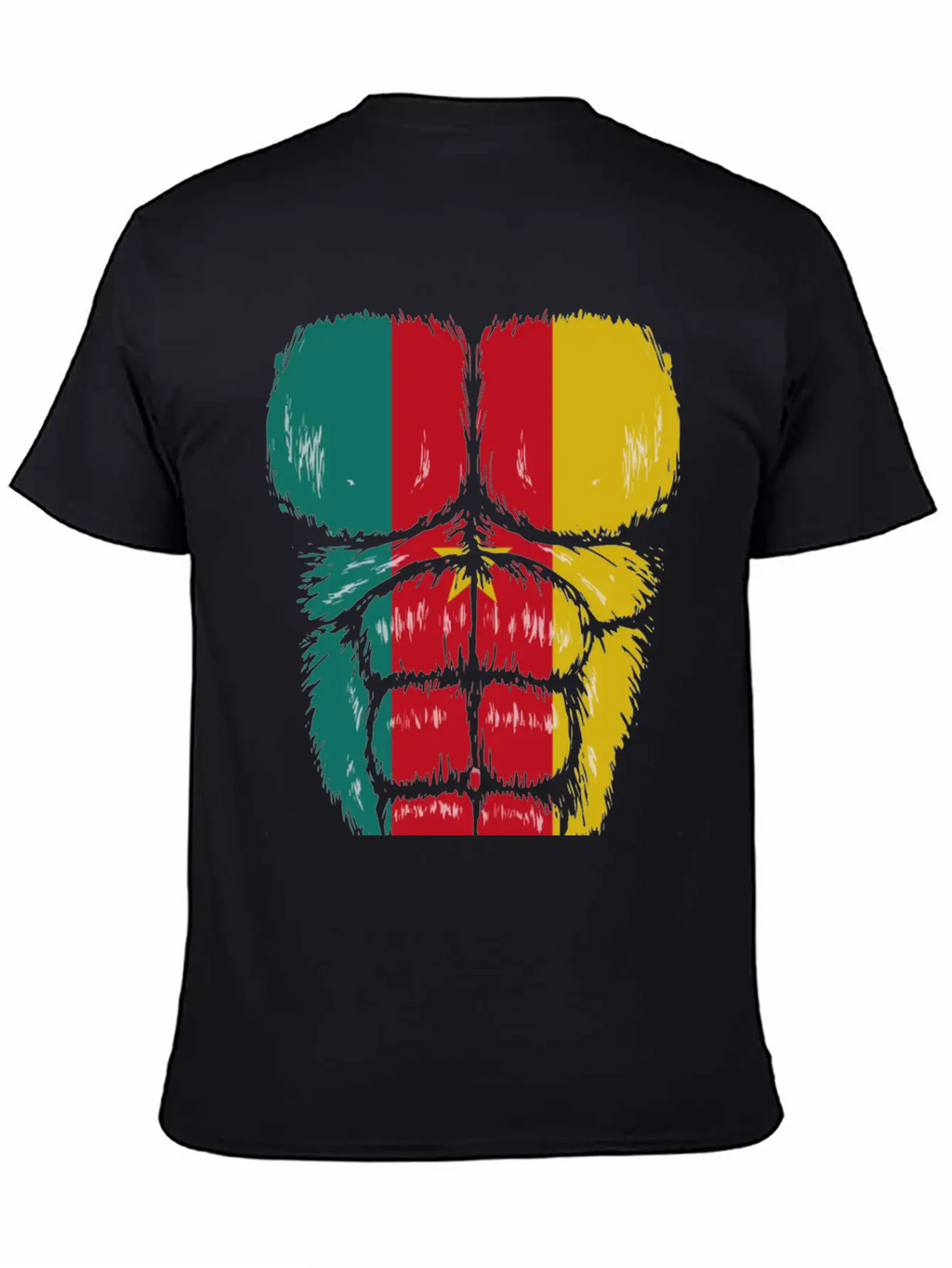 Cameroon Flag Hulk Muscles Relaxed Everyday Tee – Lightweight And Durable Cotton