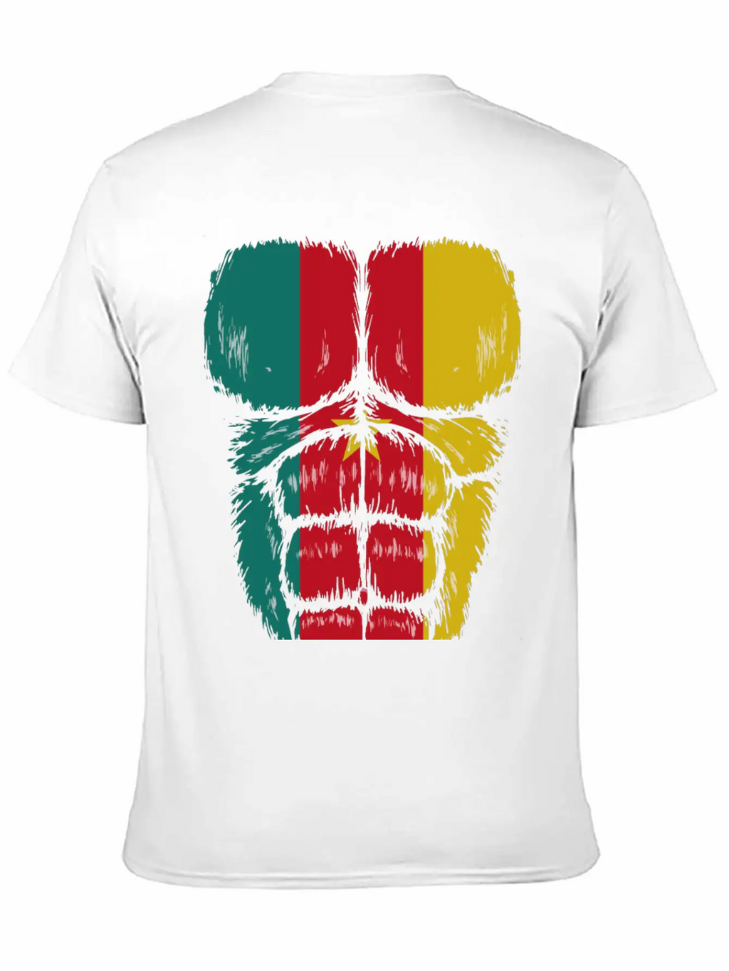 Cameroon Flag Hulk Muscles Relaxed Everyday Tee – Lightweight And Durable Cotton