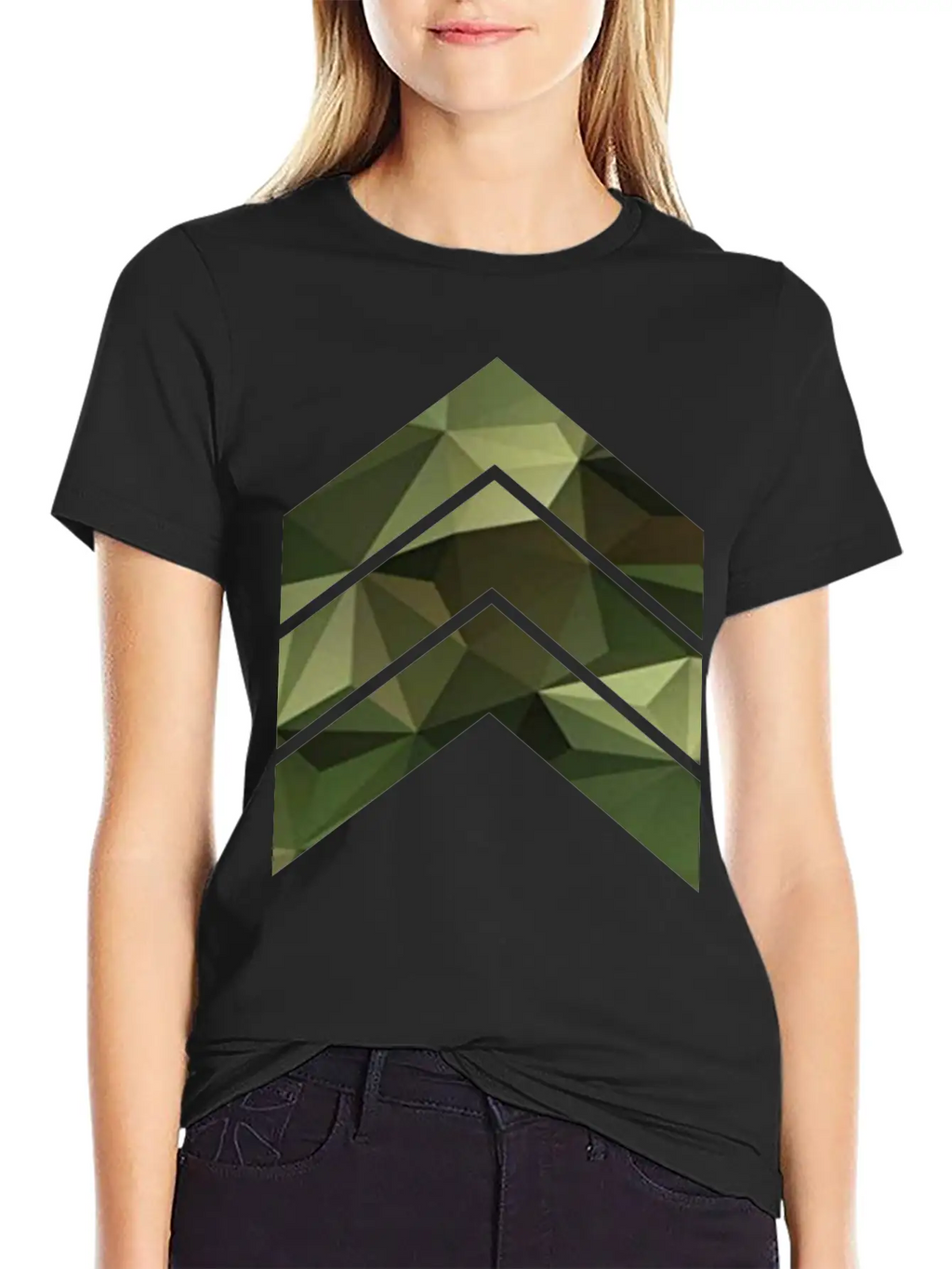 Camouflage Triangles / Arrows Relaxed Everyday Tee – Lightweight And Durable Cotton