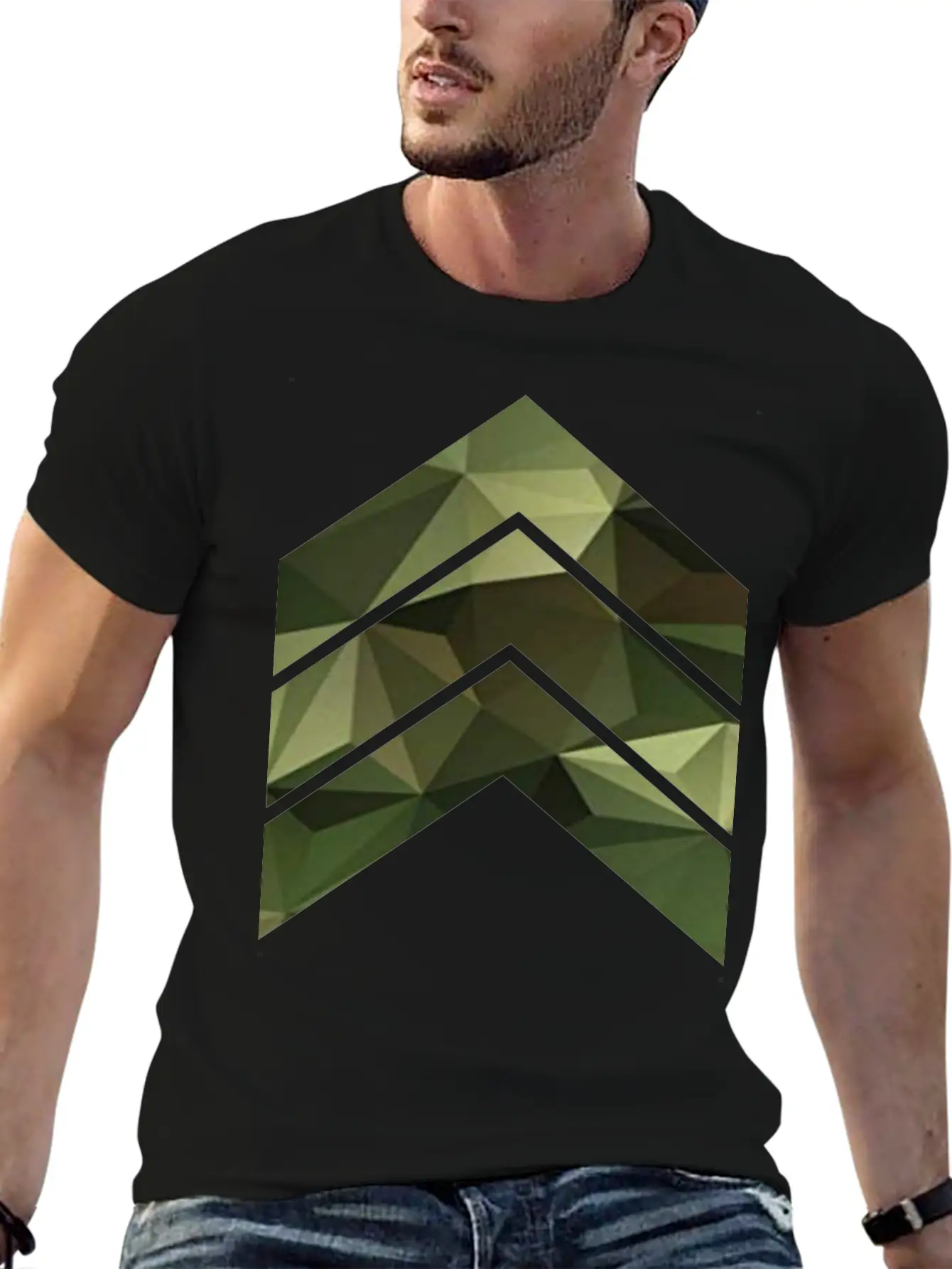 Camouflage Triangles / Arrows Relaxed Everyday Tee – Lightweight And Durable Cotton