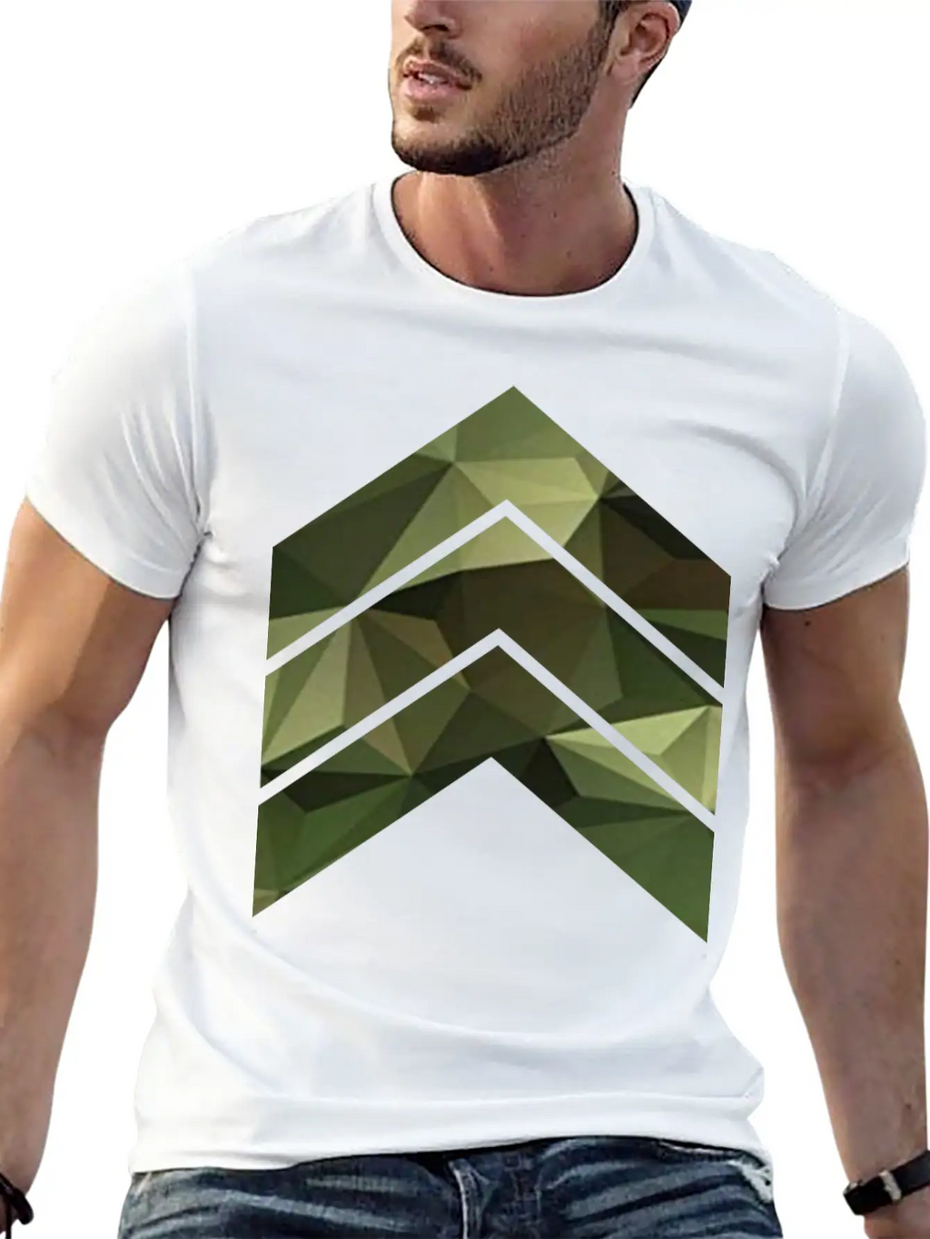 Camouflage Triangles / Arrows Relaxed Everyday Tee – Lightweight And Durable Cotton