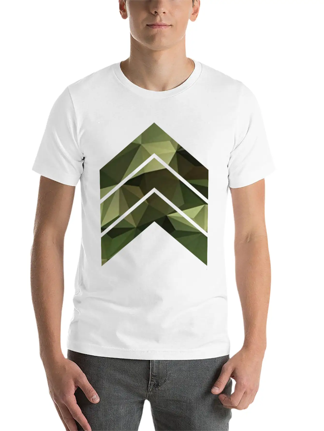 Camouflage Triangles / Arrows Relaxed Everyday Tee – Lightweight And Durable Cotton