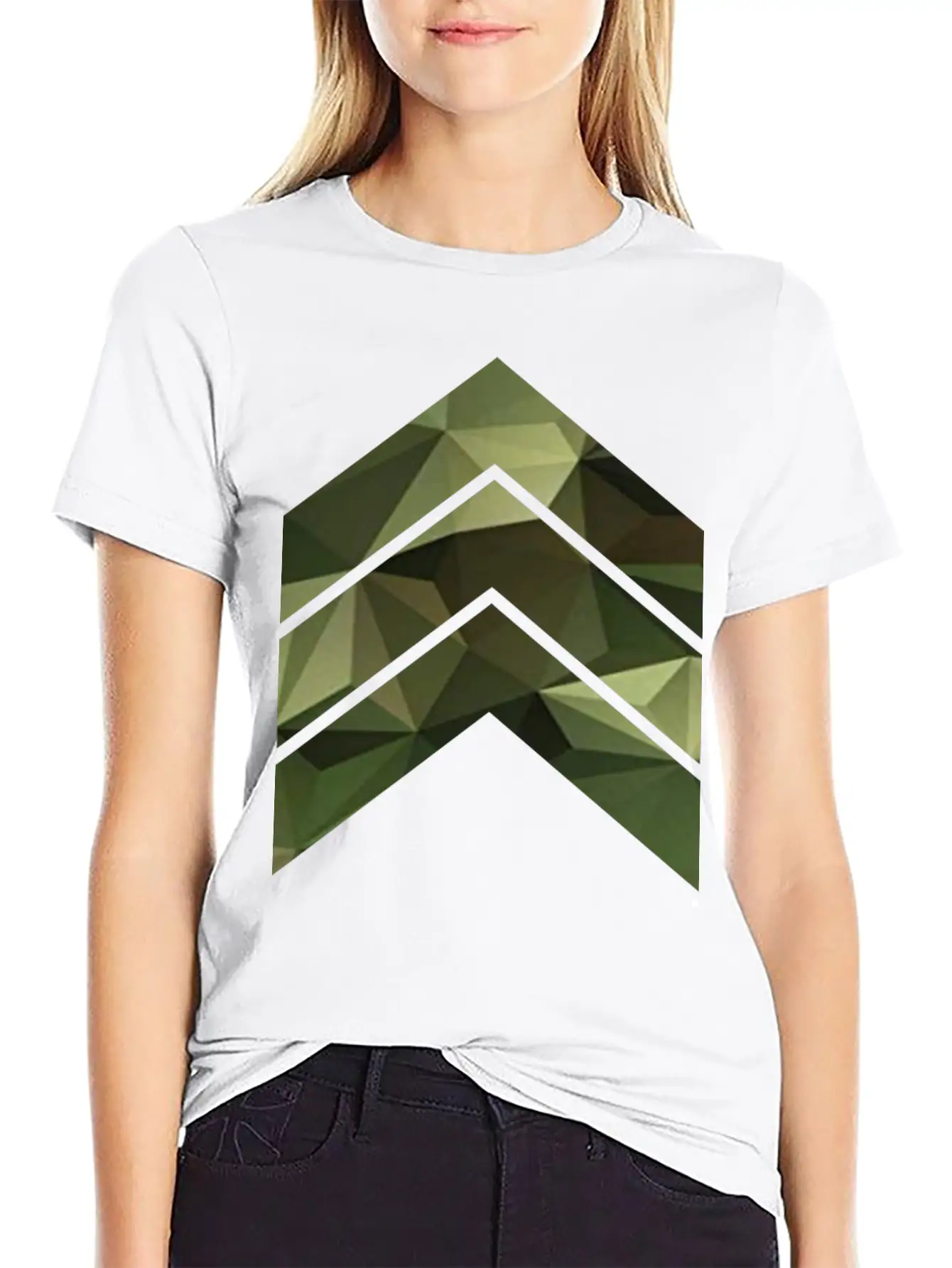 Camouflage Triangles / Arrows Relaxed Everyday Tee – Lightweight And Durable Cotton