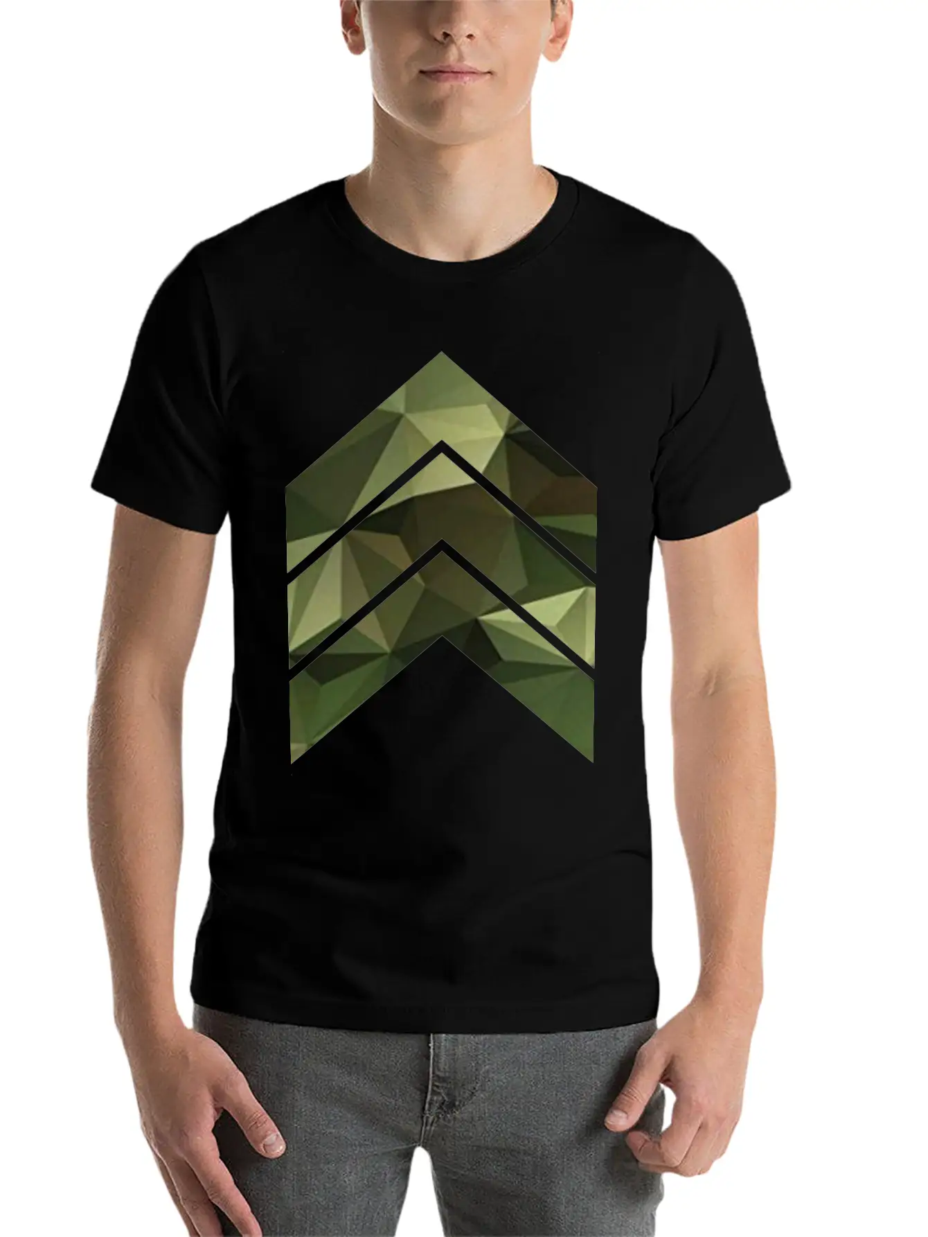 Camouflage Triangles / Arrows Relaxed Everyday Tee – Lightweight And Durable Cotton