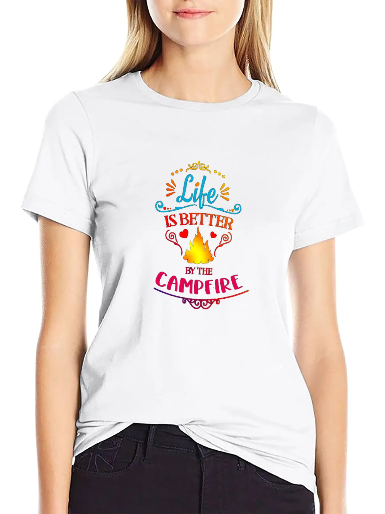 Campfire Life Is Better Relaxed Everyday Tee – Lightweight And Durable Cotton