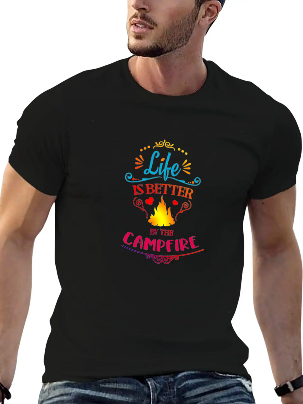 Campfire Life Is Better Relaxed Everyday Tee – Lightweight And Durable Cotton