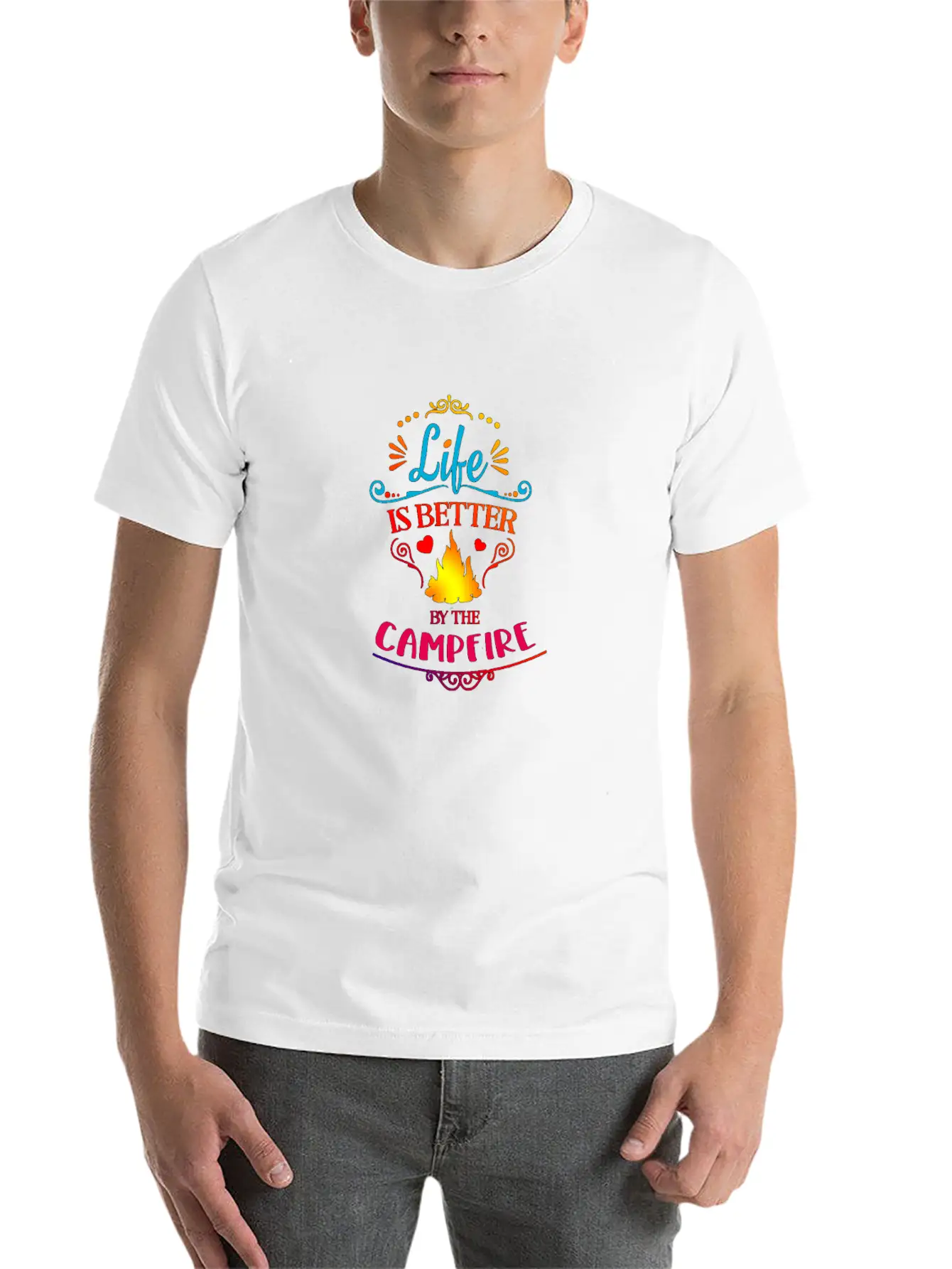 Campfire Life Is Better Relaxed Everyday Tee – Lightweight And Durable Cotton
