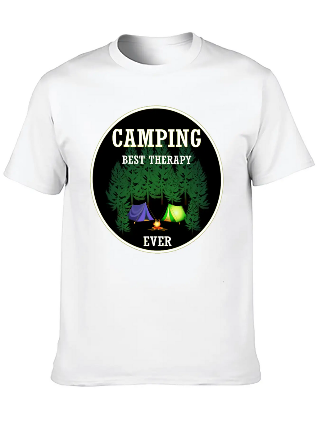 Camping Best Therapy Ever Stylish Everyday T-Shirt – Unisex Basic Cotton Tee