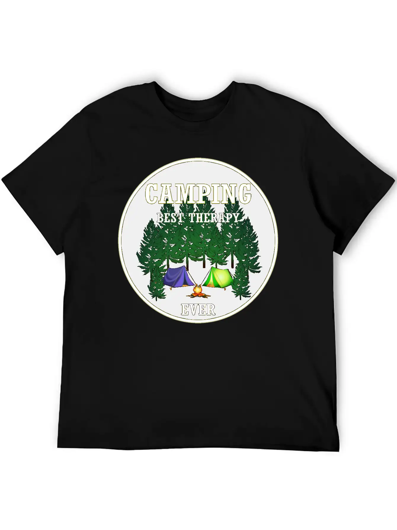 Camping Best Therapy Ever Stylish Everyday T-Shirt – Unisex Basic Cotton Tee