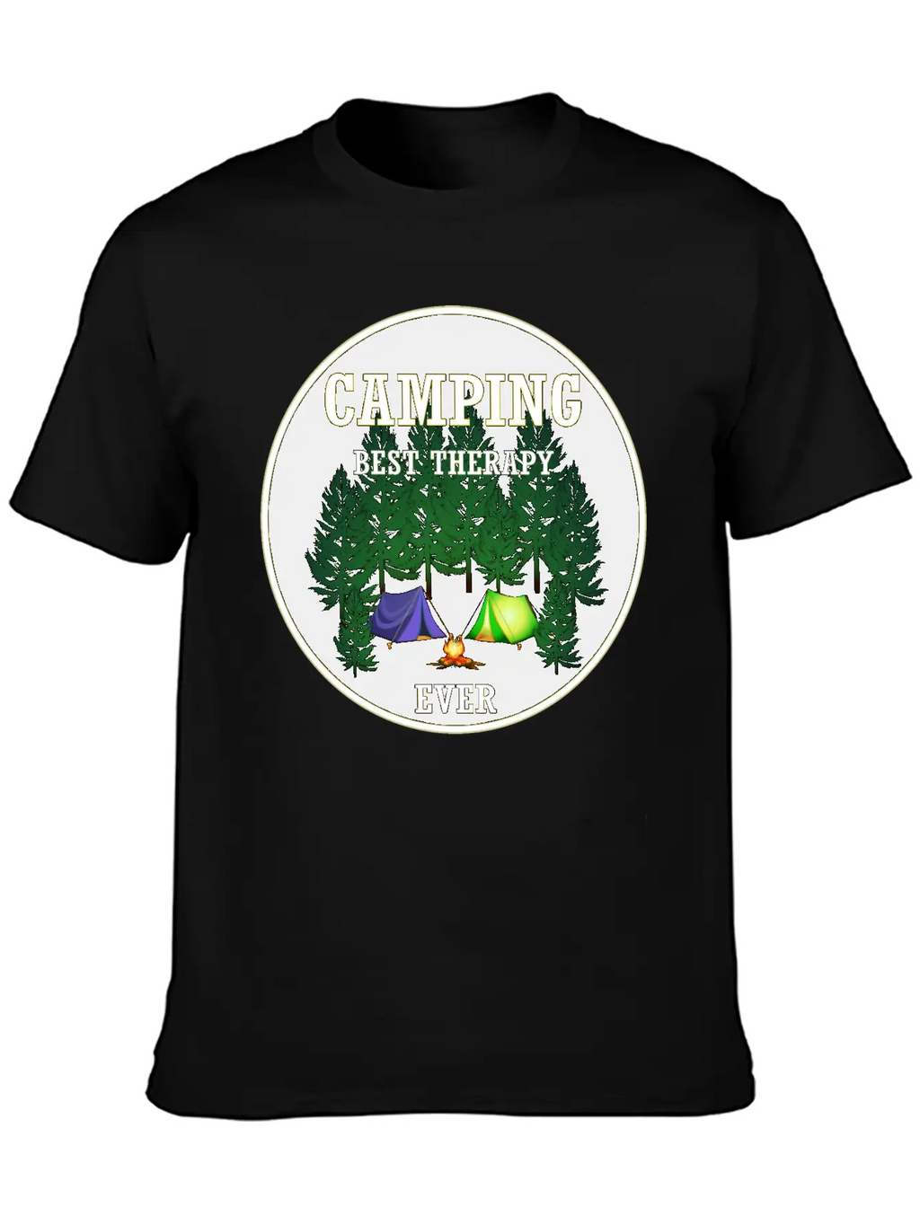 Camping Best Therapy Ever Stylish Everyday T-Shirt – Unisex Basic Cotton Tee