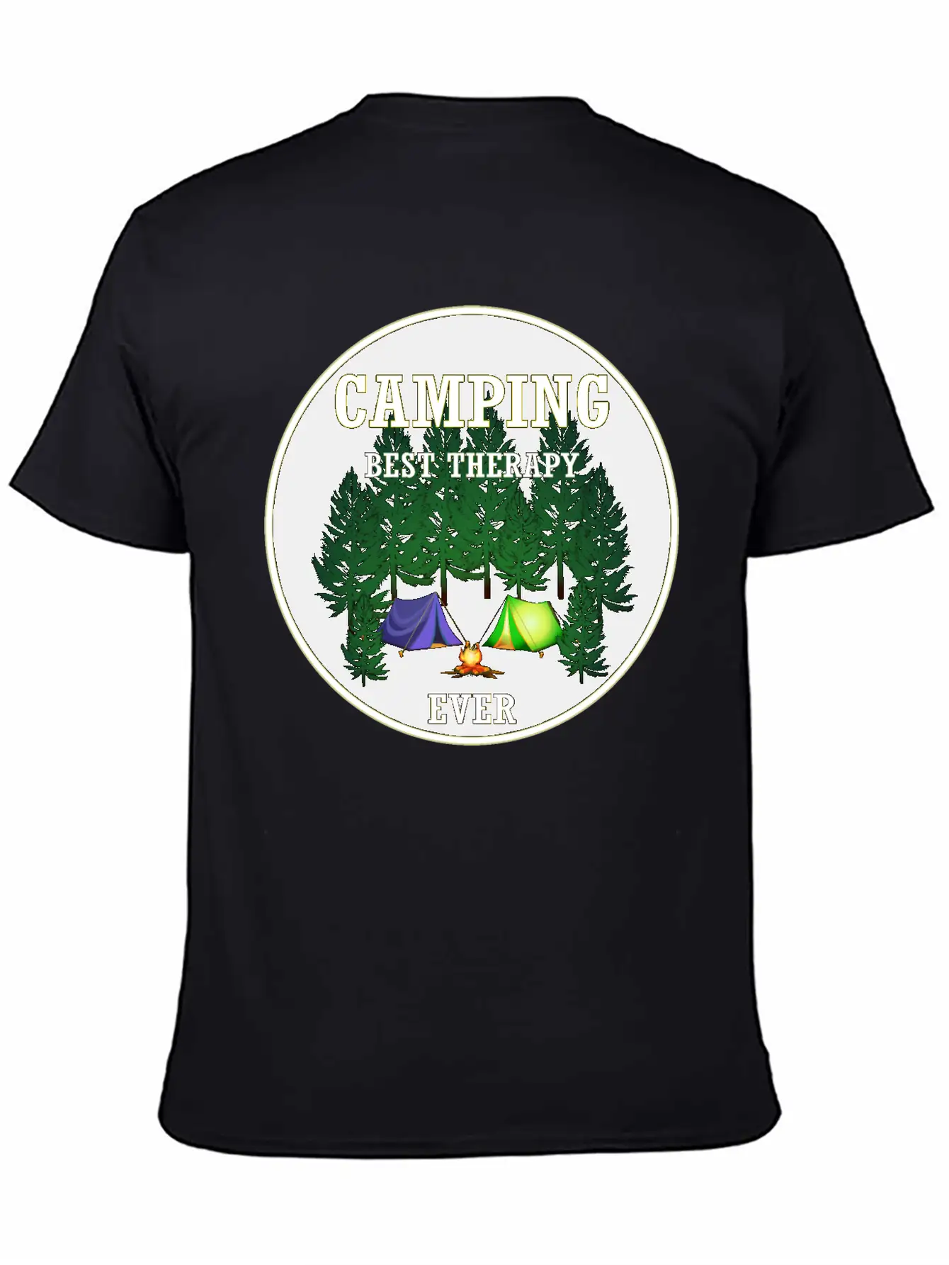 Camping Best Therapy Ever Stylish Everyday T-Shirt – Unisex Basic Cotton Tee