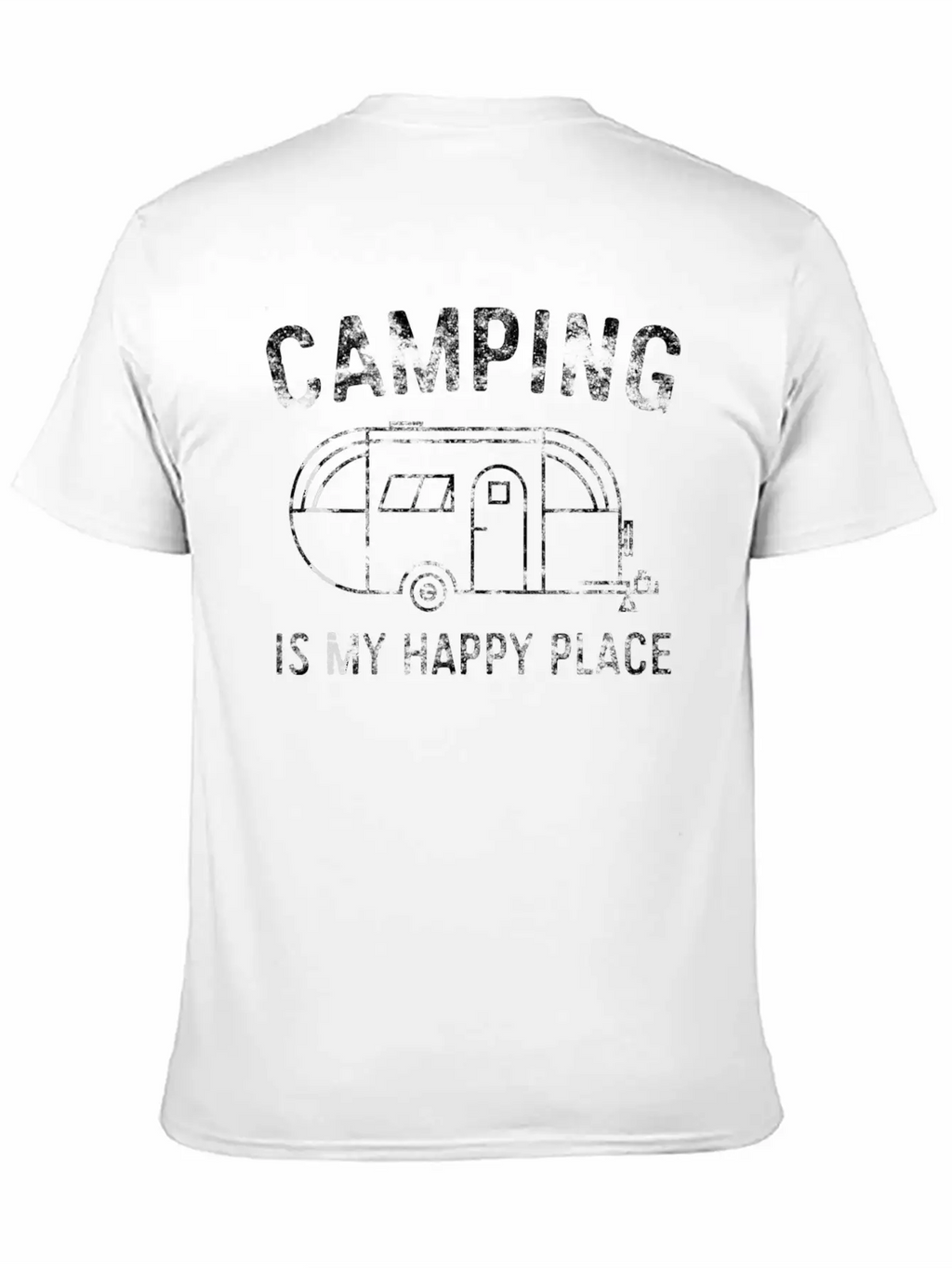 Camping Is My Happy Place Happy Camper Timeless Short Sleeve Tee – Comfy And Minimalist Design