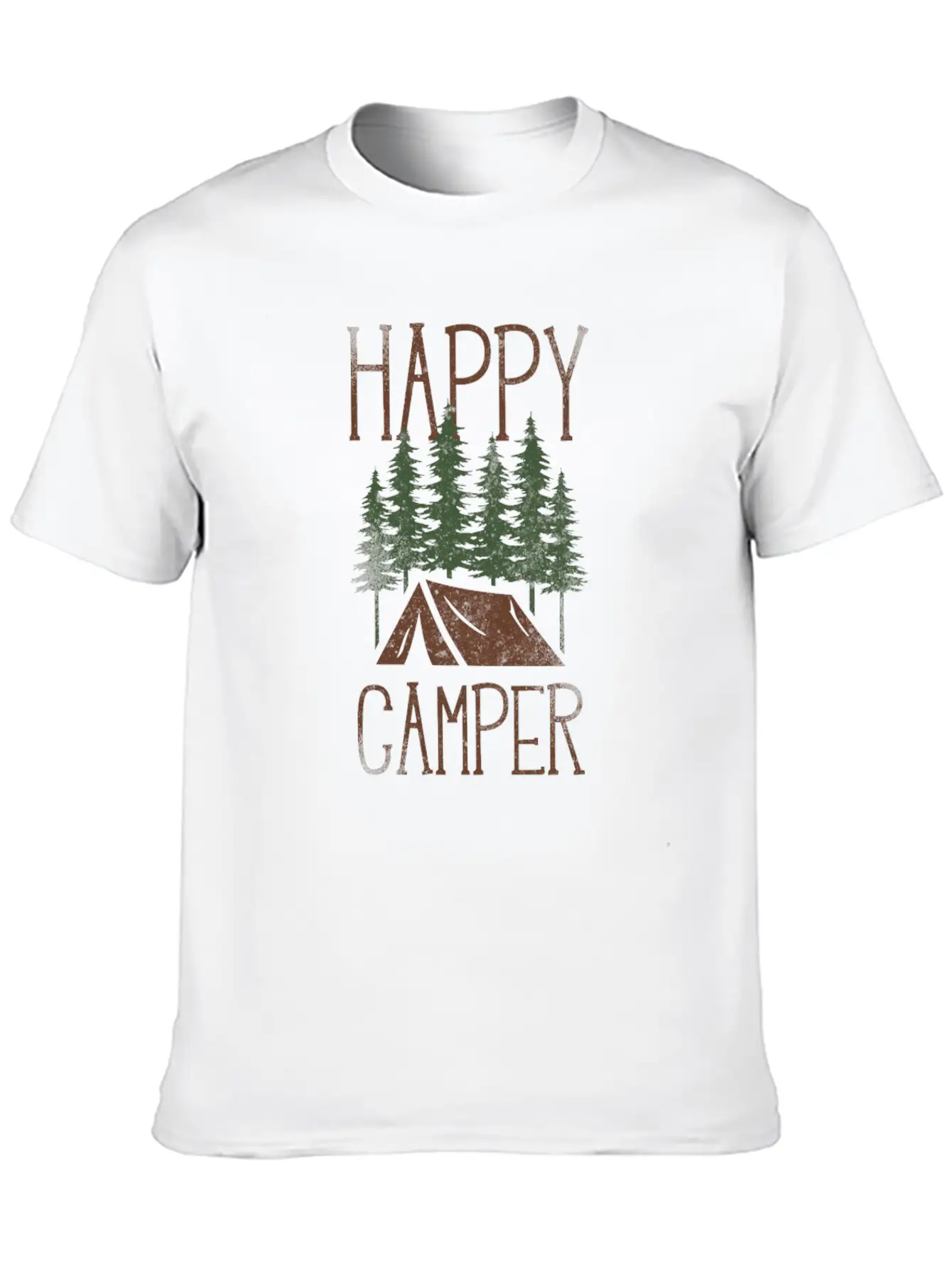 Camping Tent Happy Camper Classic Cotton Tee – Unisex Comfort For Any Season