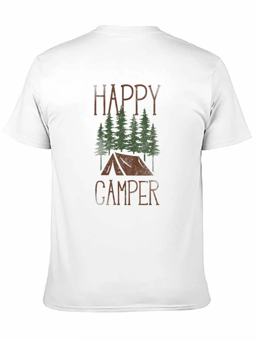 Camping Tent Happy Camper Classic Cotton Tee – Unisex Comfort For Any Season