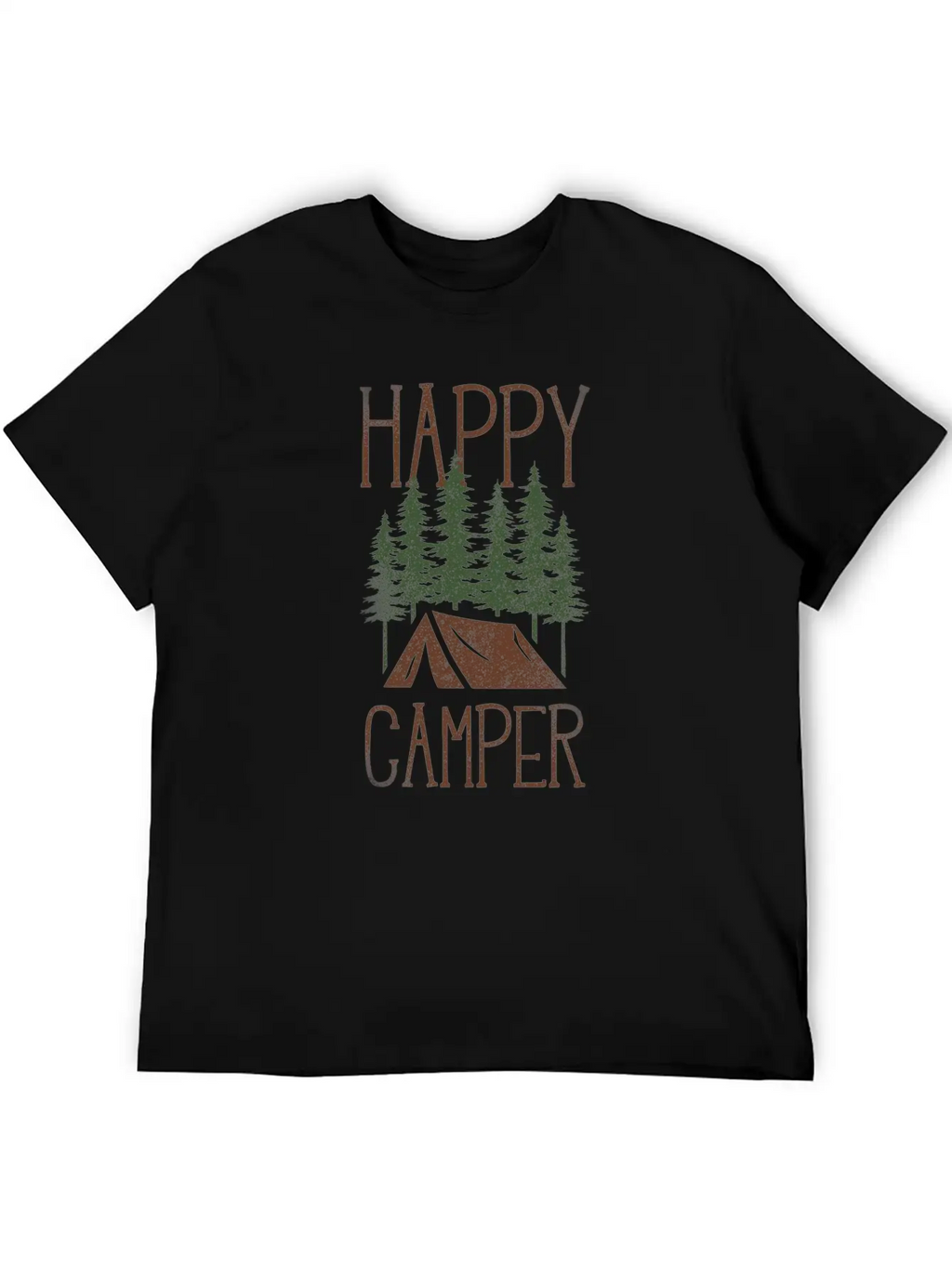 Camping Tent Happy Camper Classic Cotton Tee – Unisex Comfort For Any Season
