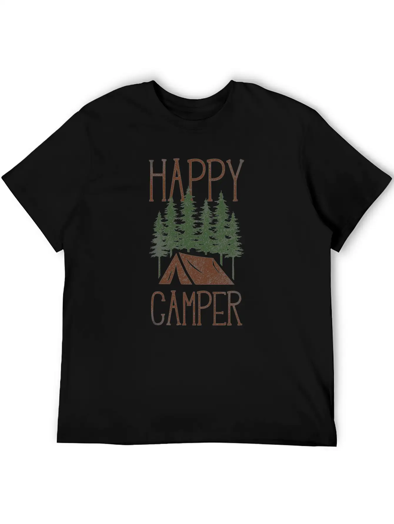 Camping Tent Happy Camper Classic Cotton Tee – Unisex Comfort For Any Season