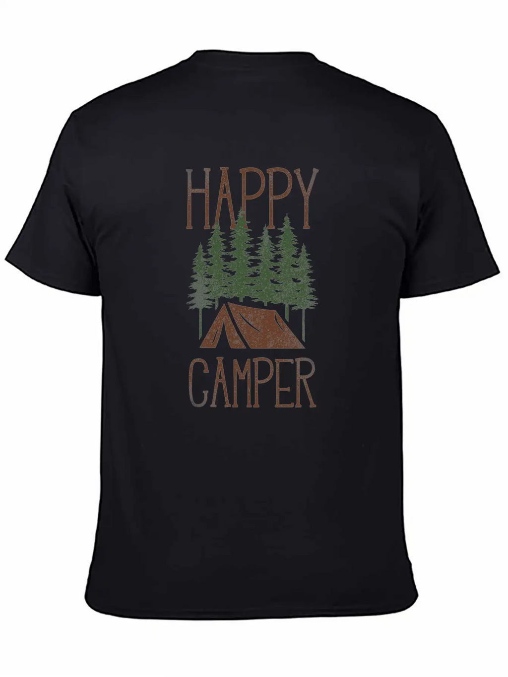 Camping Tent Happy Camper Classic Cotton Tee – Unisex Comfort For Any Season