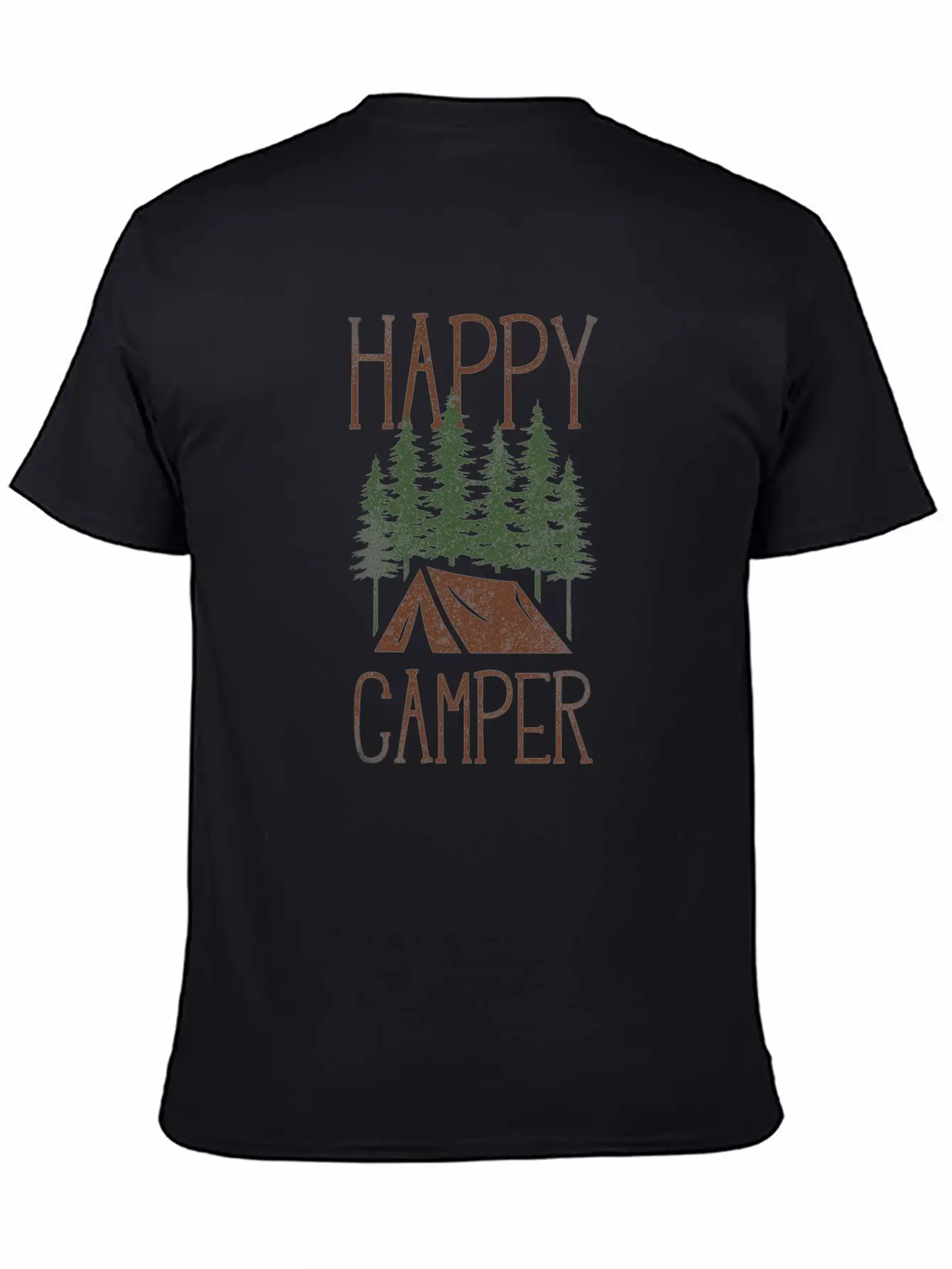 Camping Tent Happy Camper Classic Cotton Tee – Unisex Comfort For Any Season