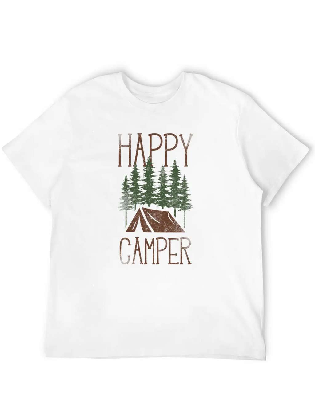 Camping Tent Happy Camper Classic Cotton Tee – Unisex Comfort For Any Season