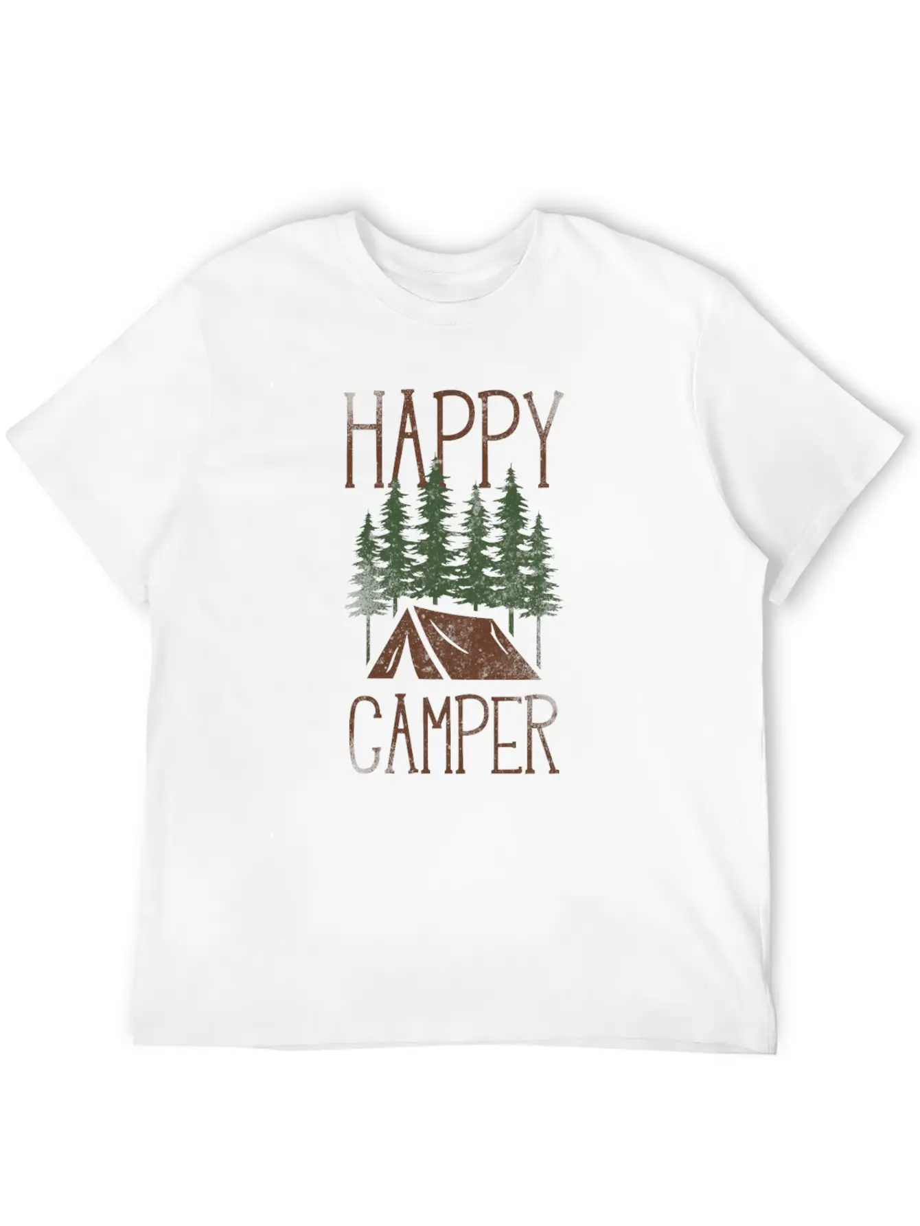 Camping Tent Happy Camper Classic Cotton Tee – Unisex Comfort For Any Season