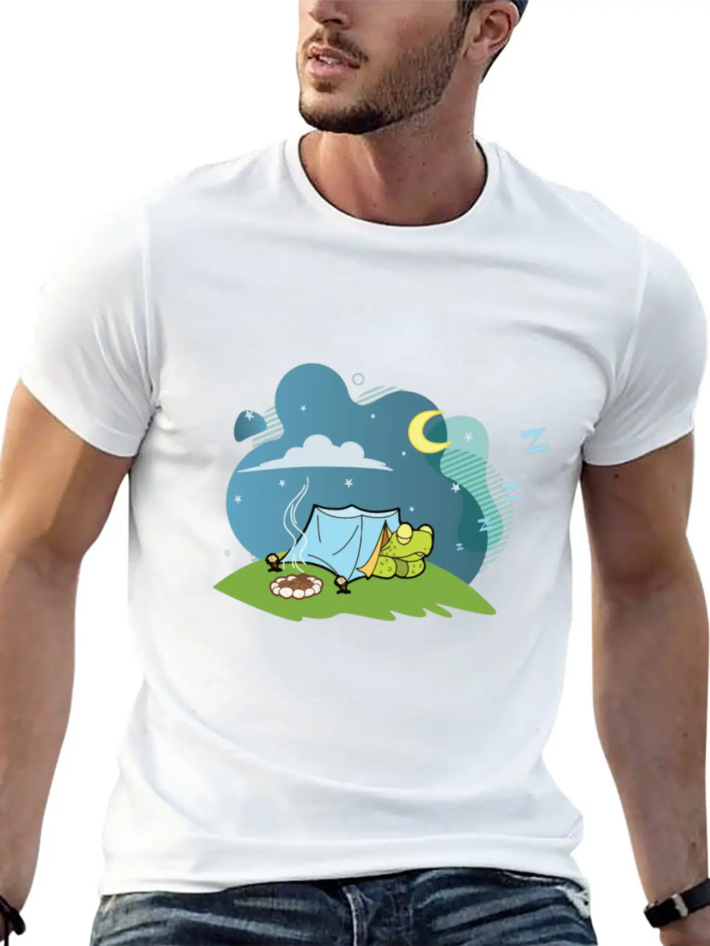 Camping Turtle Gift Tshirt Timeless Short Sleeve Tee – Comfy And Minimalist Design