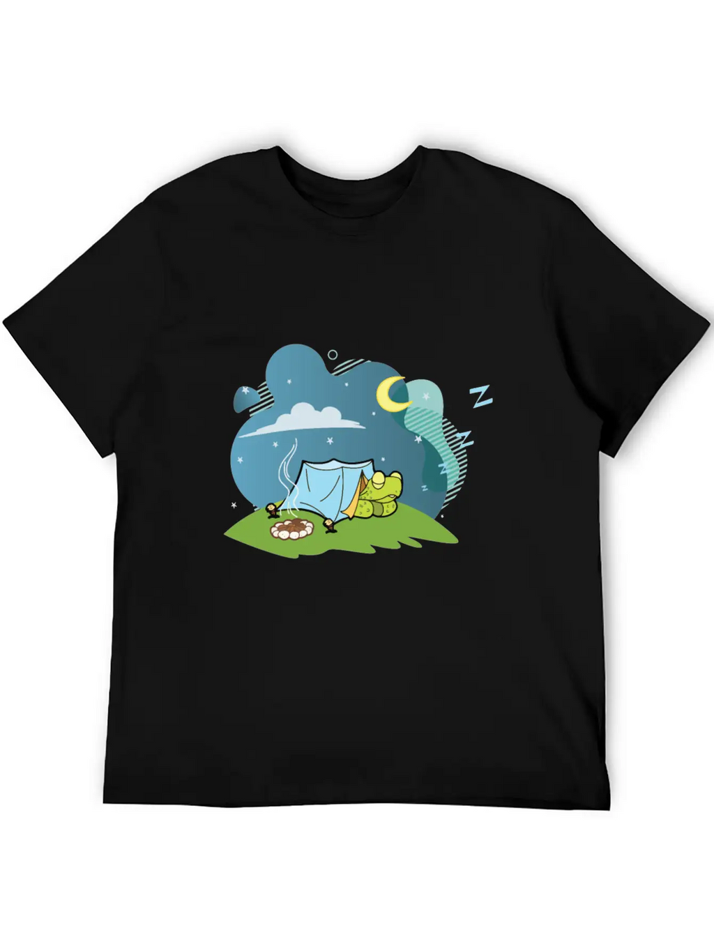 Camping Turtle Gift Tshirt Timeless Short Sleeve Tee – Comfy And Minimalist Design