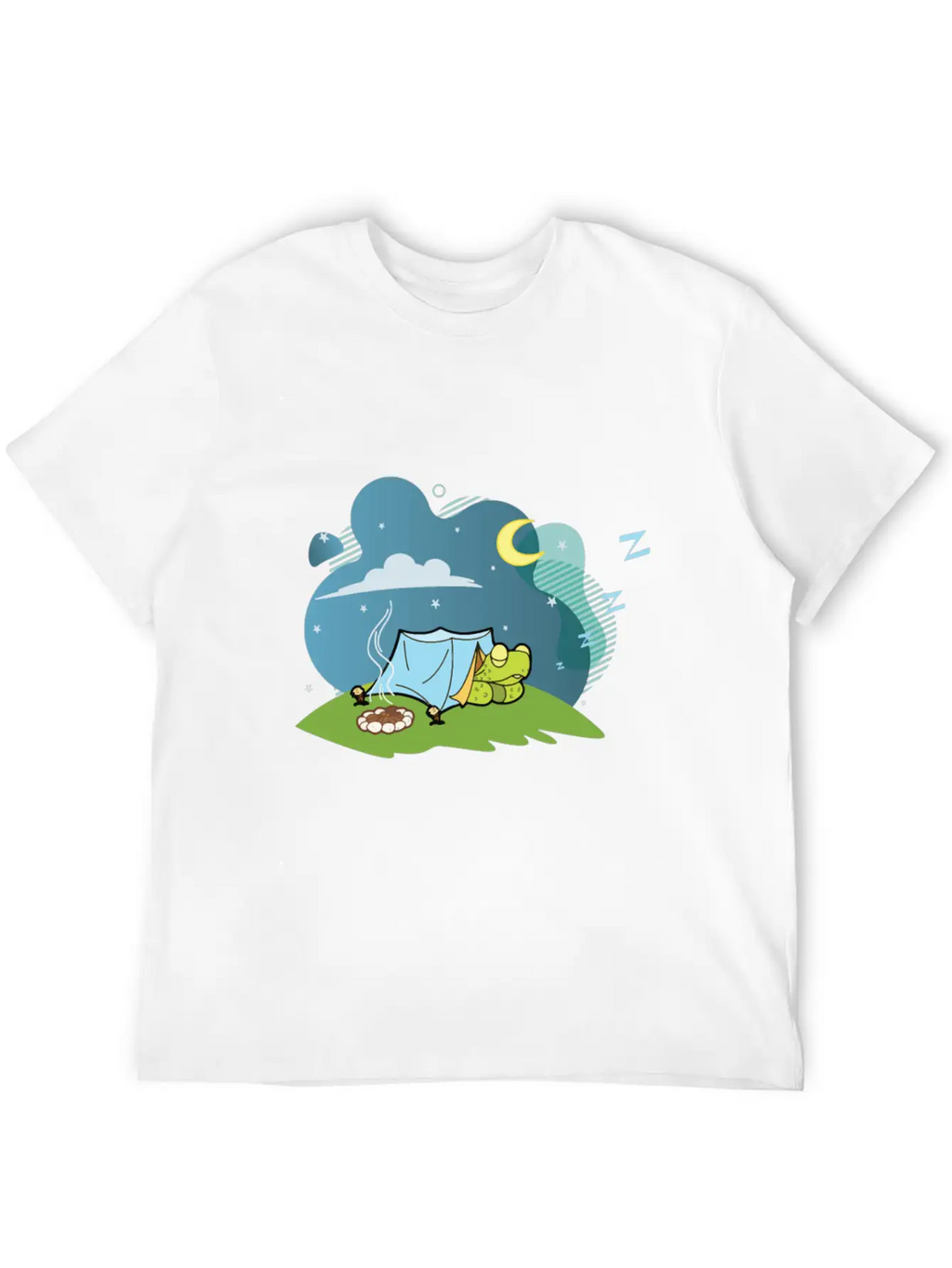 Camping Turtle Gift Tshirt Timeless Short Sleeve Tee – Comfy And Minimalist Design