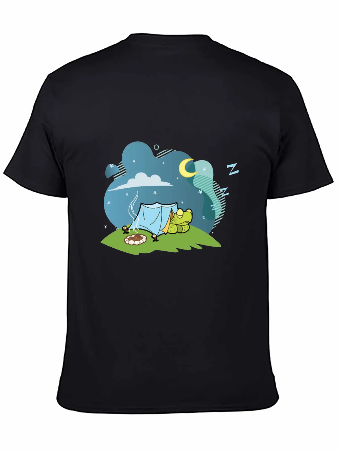 Camping Turtle Gift Tshirt Timeless Short Sleeve Tee – Comfy And Minimalist Design