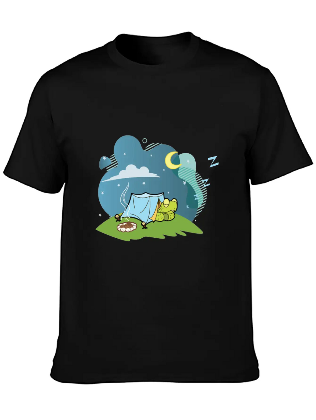 Camping Turtle Gift Tshirt Timeless Short Sleeve Tee – Comfy And Minimalist Design