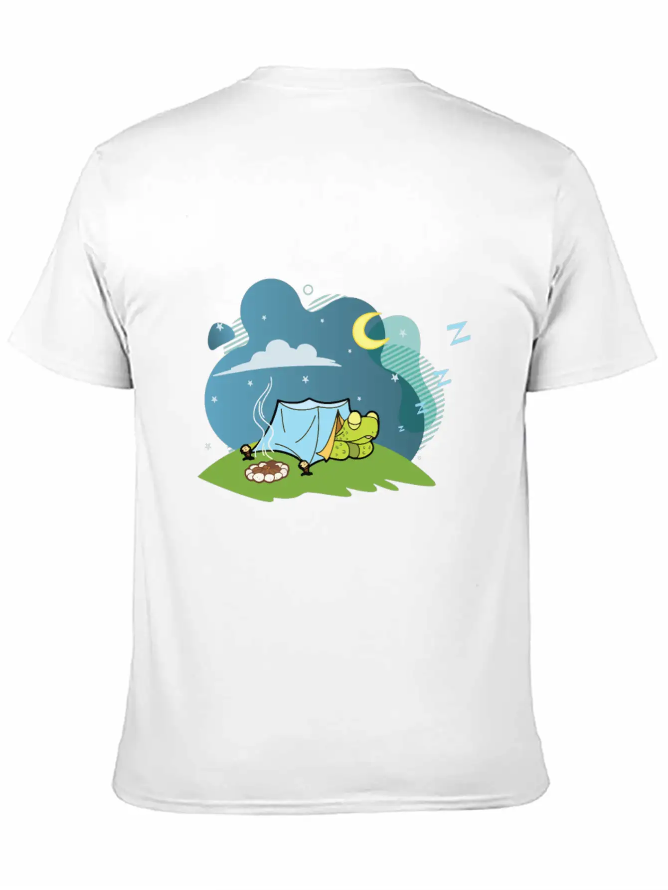 Camping Turtle Gift Tshirt Timeless Short Sleeve Tee – Comfy And Minimalist Design