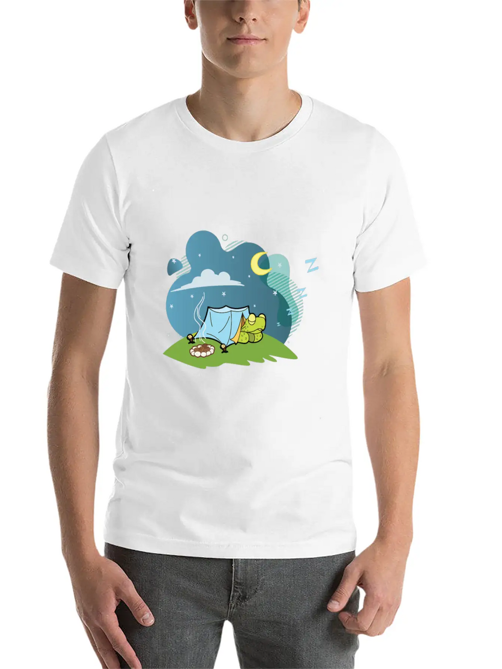 Camping Turtle Gift Tshirt Timeless Short Sleeve Tee – Comfy And Minimalist Design