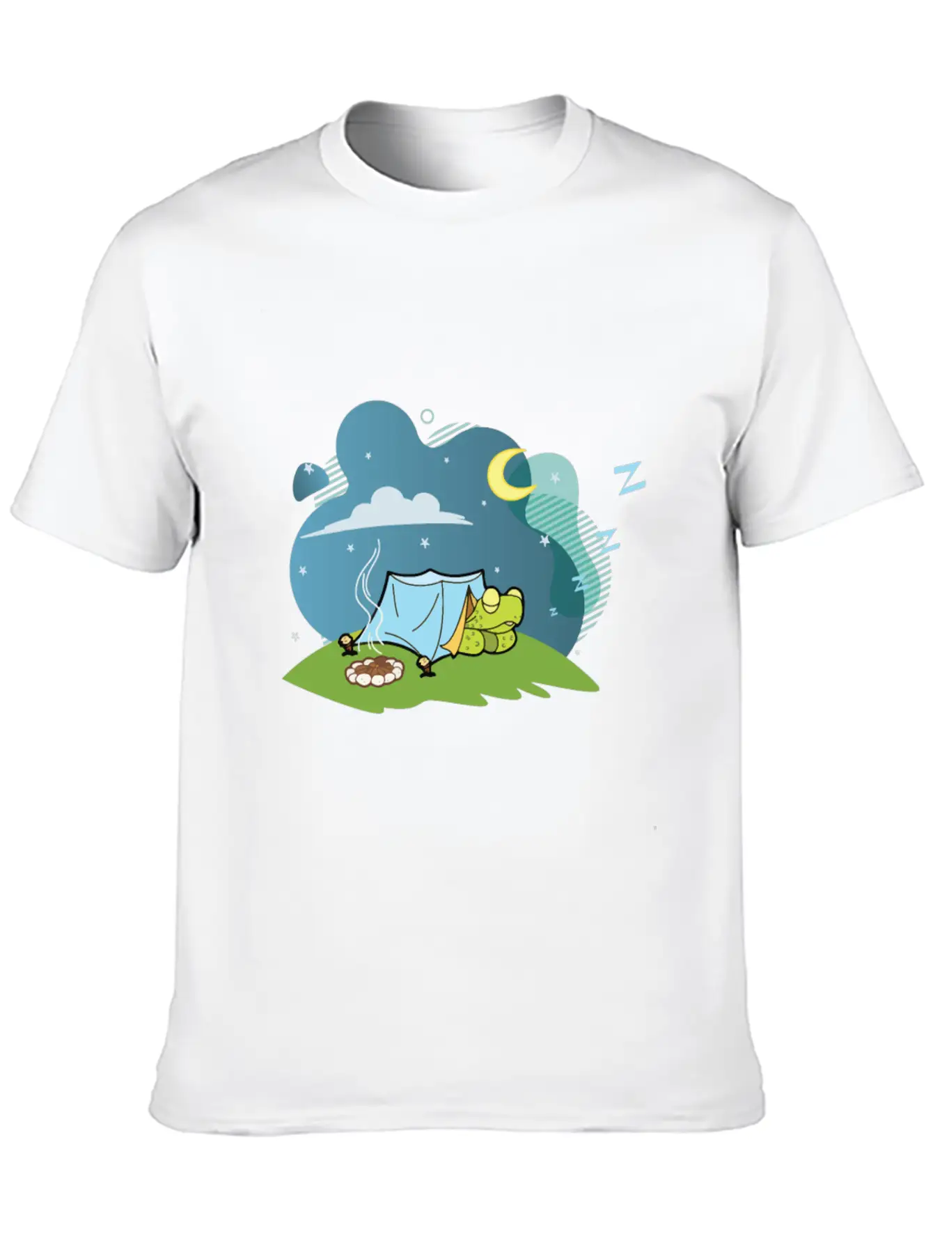 Camping Turtle Gift Tshirt Timeless Short Sleeve Tee – Comfy And Minimalist Design