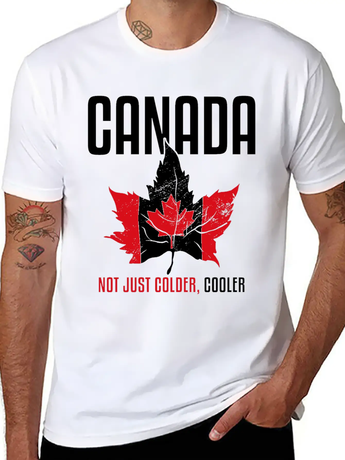 Canadian Funny Quotes Cooler Colder Vintage Timeless Short Sleeve Tee – Comfy And Minimalist Design