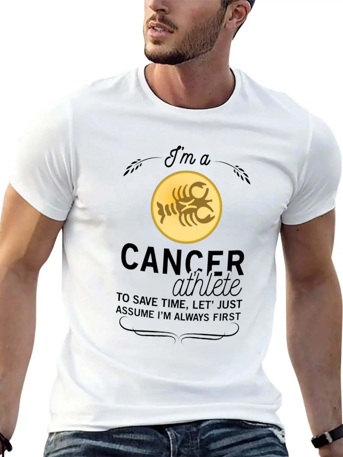 CANCER ATHLETE TO SAVE TIME ASSUME ALWAYS FIRST Unisex Casual T-Shirt – Clean Design For Daily Comfort