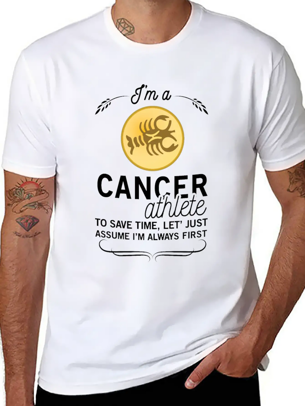 CANCER ATHLETE TO SAVE TIME ASSUME ALWAYS FIRST Unisex Casual T-Shirt – Clean Design For Daily Comfort
