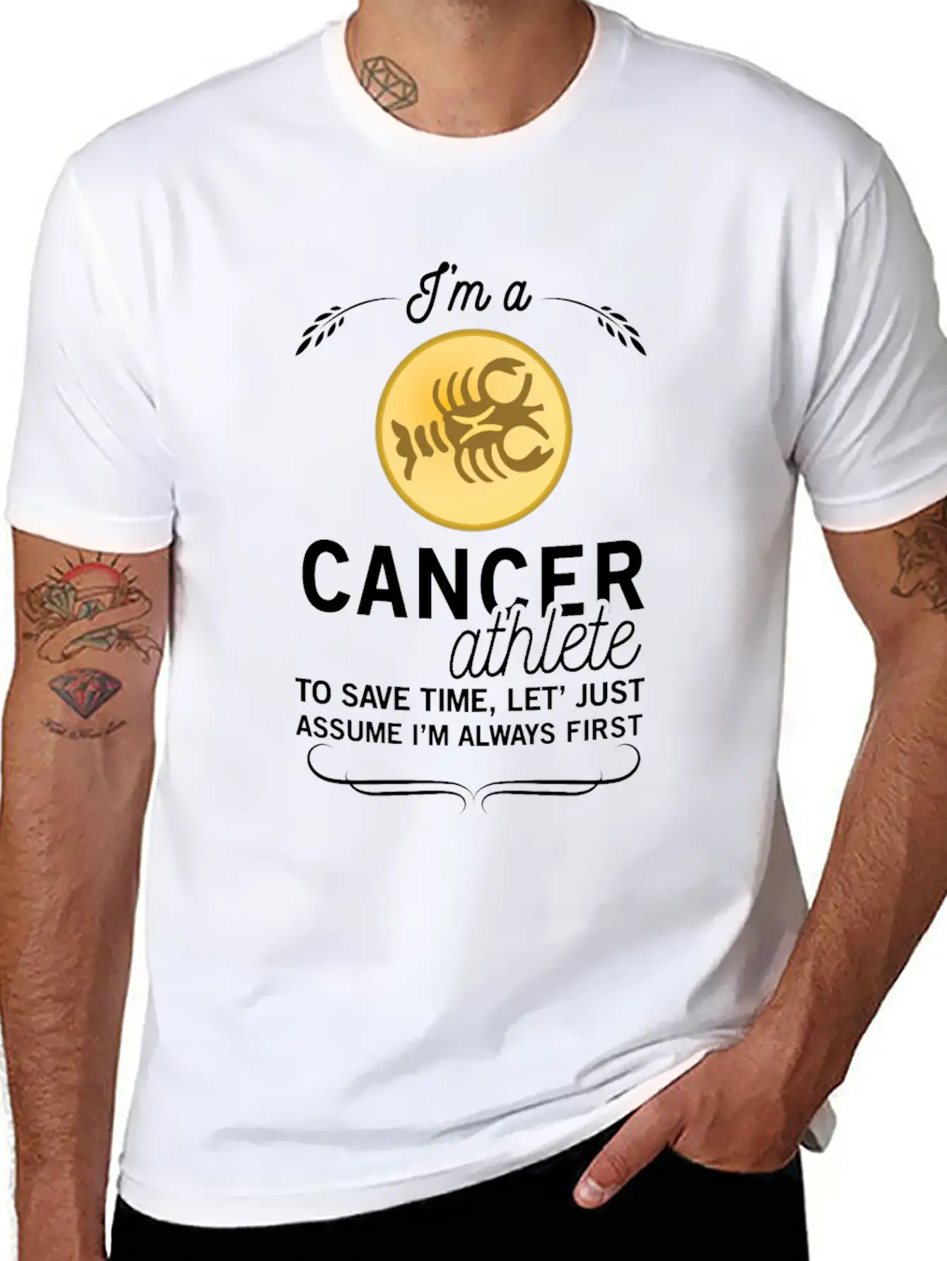 CANCER ATHLETE TO SAVE TIME ASSUME ALWAYS FIRST Unisex Casual T-Shirt – Clean Design For Daily Comfort