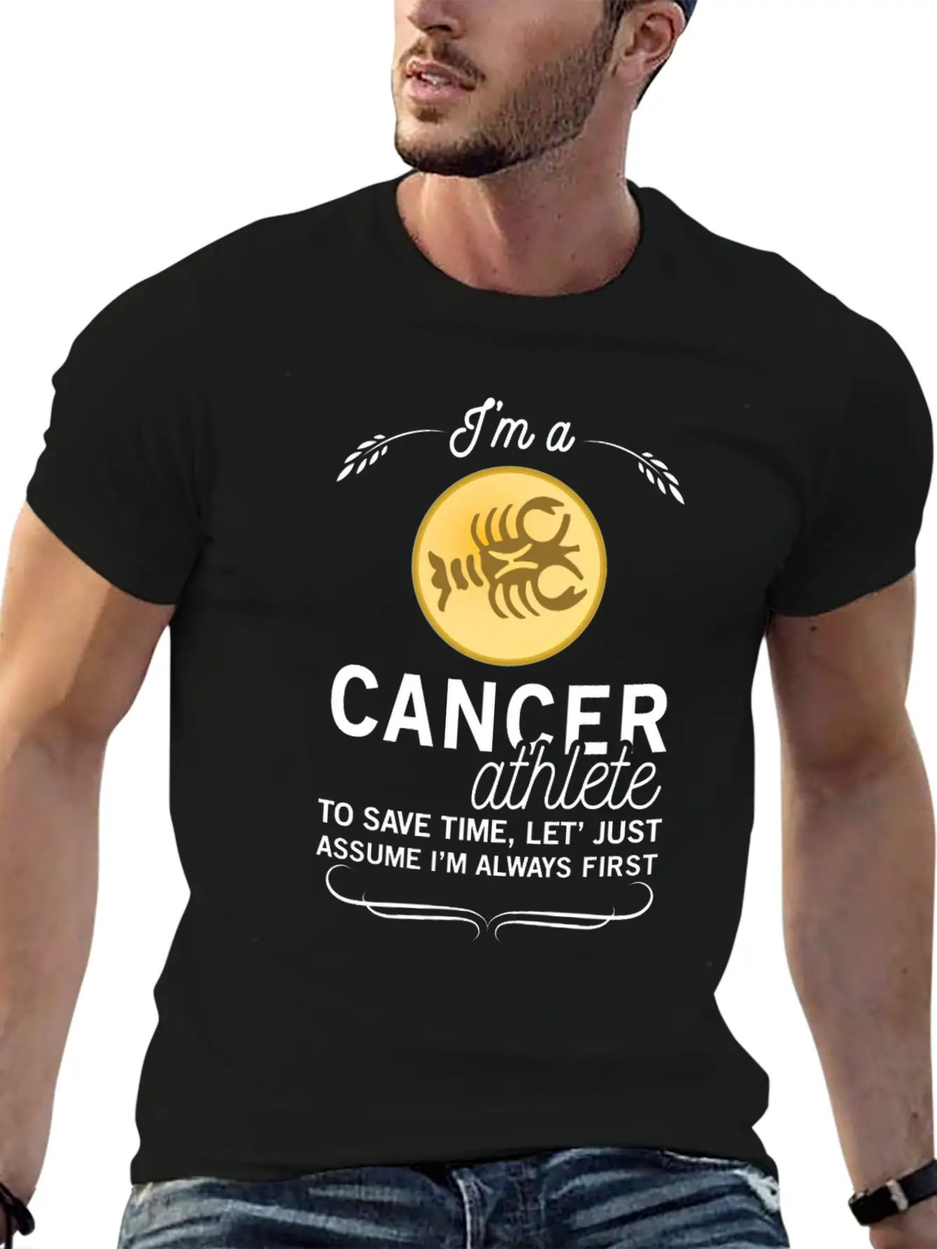 CANCER ATHLETE TO SAVE TIME ASSUME ALWAYS FIRST Unisex Casual T-Shirt – Clean Design For Daily Comfort