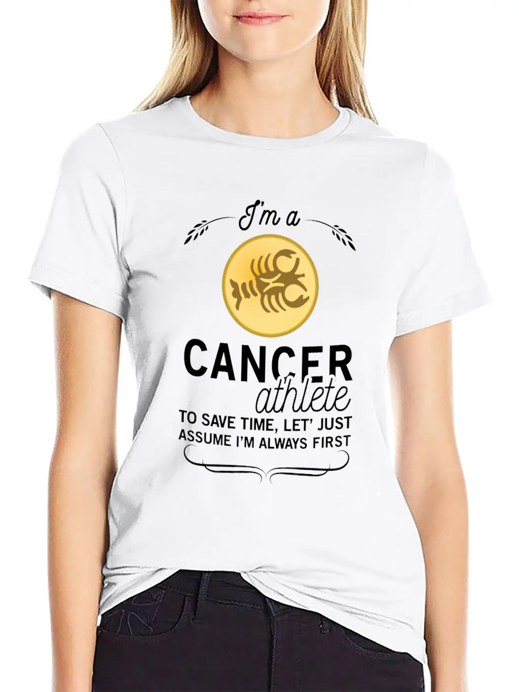 CANCER ATHLETE TO SAVE TIME ASSUME ALWAYS FIRST Unisex Casual T-Shirt – Clean Design For Daily Comfort