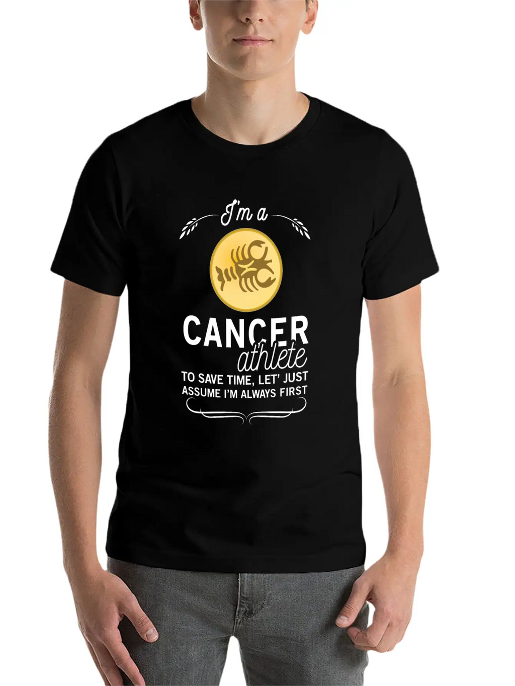 CANCER ATHLETE TO SAVE TIME ASSUME ALWAYS FIRST Unisex Casual T-Shirt – Clean Design For Daily Comfort