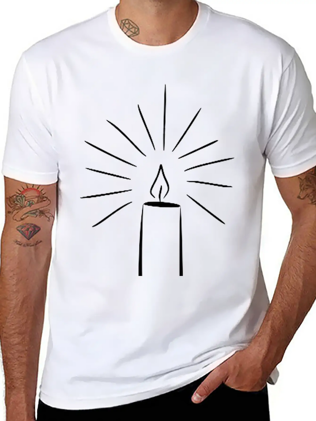 Candle 3 Basic Graphic T-Shirt – Daily Comfort In Soft Cotton