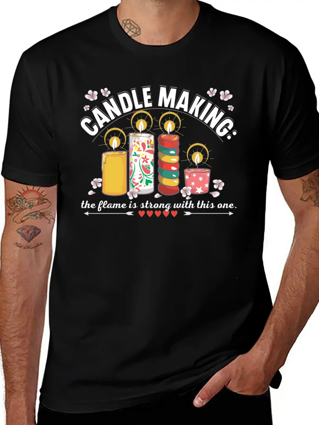 Candle Making: The Flame Is Strong With This One. Stylish Everyday T-Shirt – Unisex Basic Cotton Tee