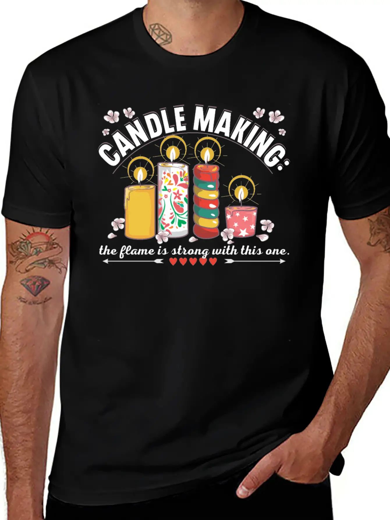 Candle Making: The Flame Is Strong With This One. Stylish Everyday T-Shirt – Unisex Basic Cotton Tee