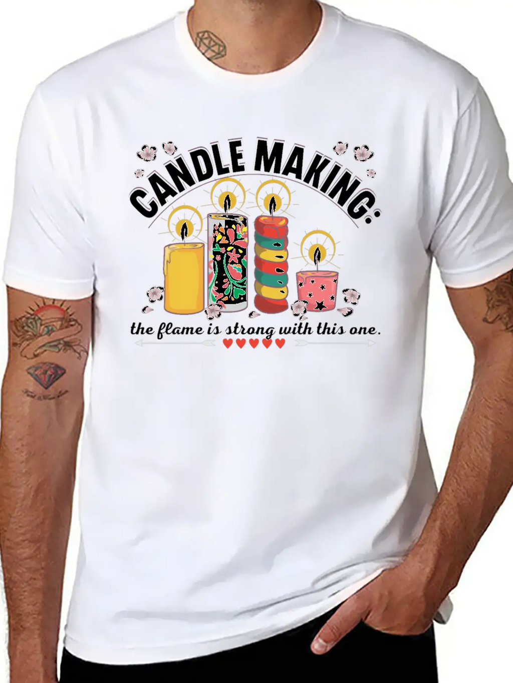 Candle Making: The Flame Is Strong With This One. Stylish Everyday T-Shirt – Unisex Basic Cotton Tee