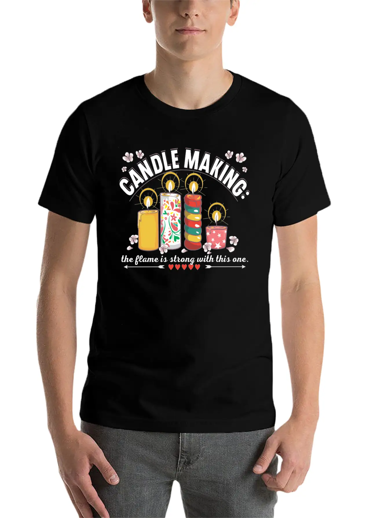 Candle Making: The Flame Is Strong With This One. Stylish Everyday T-Shirt – Unisex Basic Cotton Tee