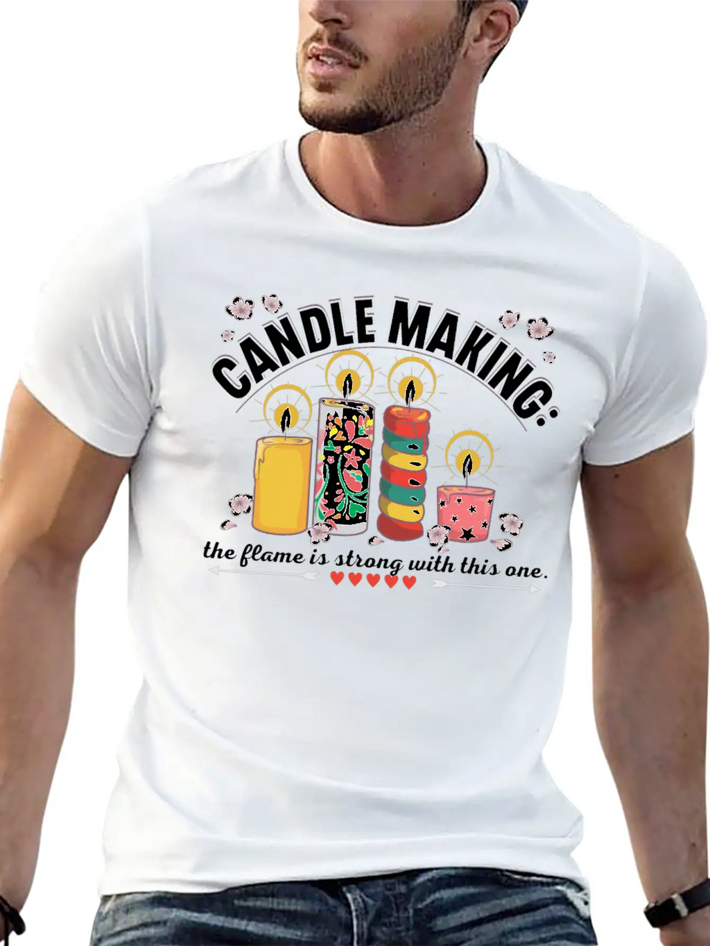 Candle Making: The Flame Is Strong With This One. Stylish Everyday T-Shirt – Unisex Basic Cotton Tee
