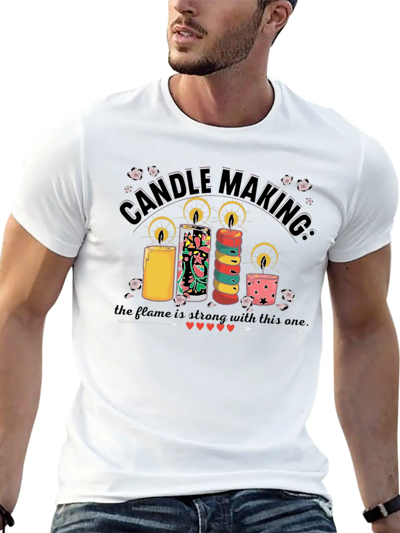 Candle Making: The Flame Is Strong With This One. Stylish Everyday T-Shirt – Unisex Basic Cotton Tee