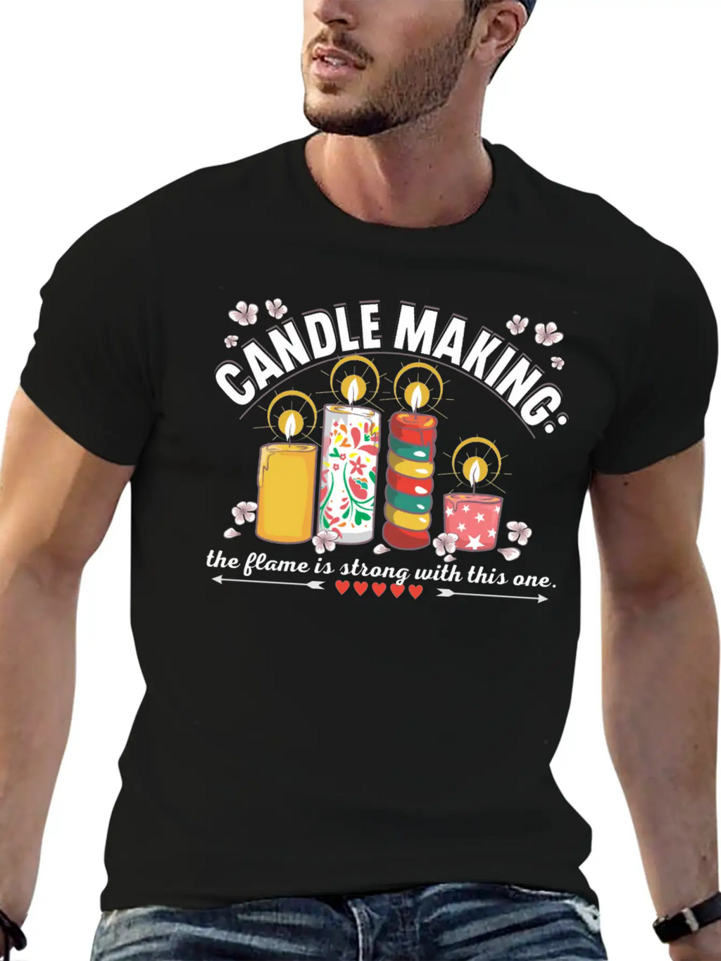 Candle Making: The Flame Is Strong With This One. Stylish Everyday T-Shirt – Unisex Basic Cotton Tee