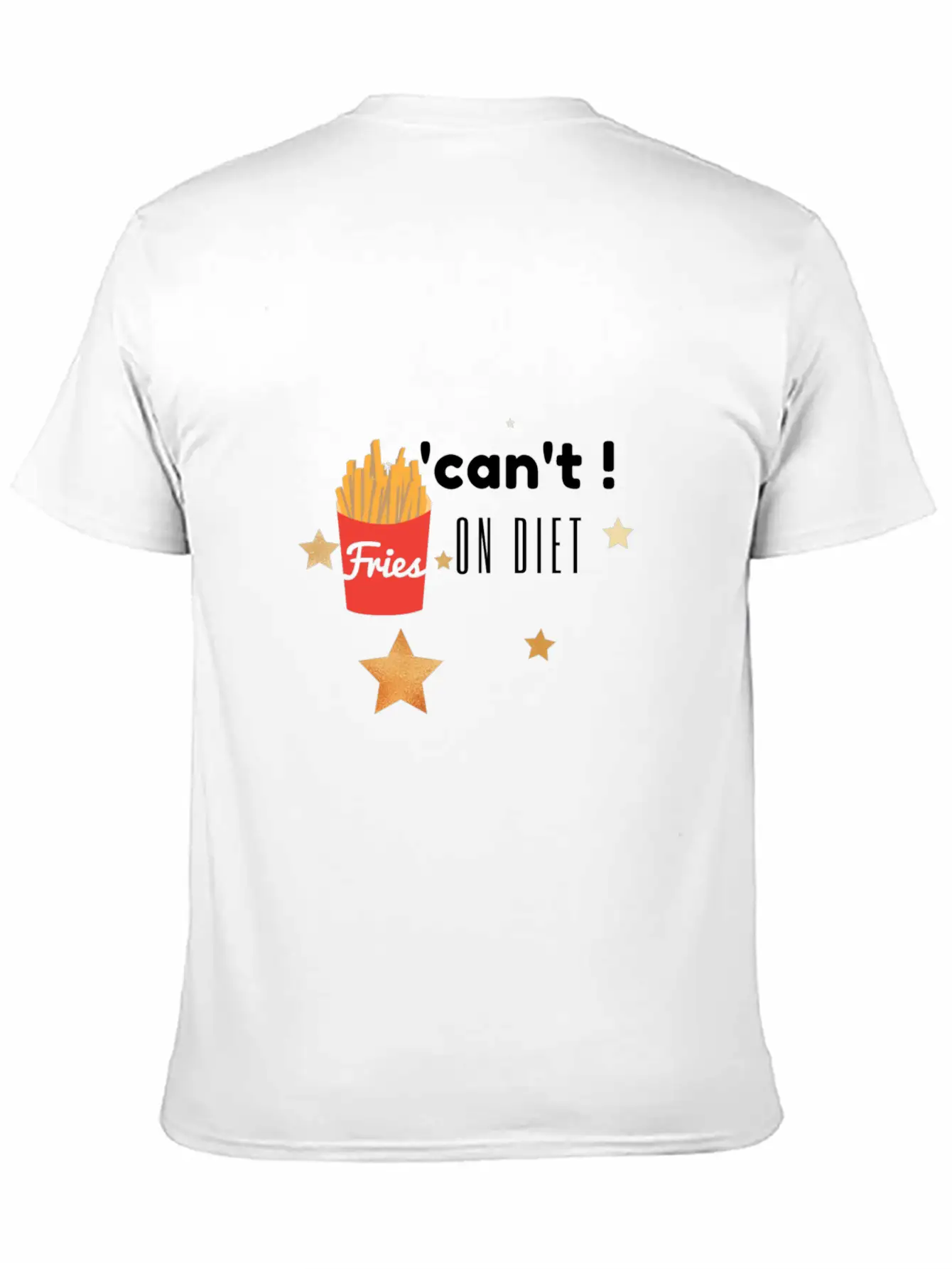 'can't ! On Diet... Breathable Soft Cotton T-Shirt – Timeless Casual Look