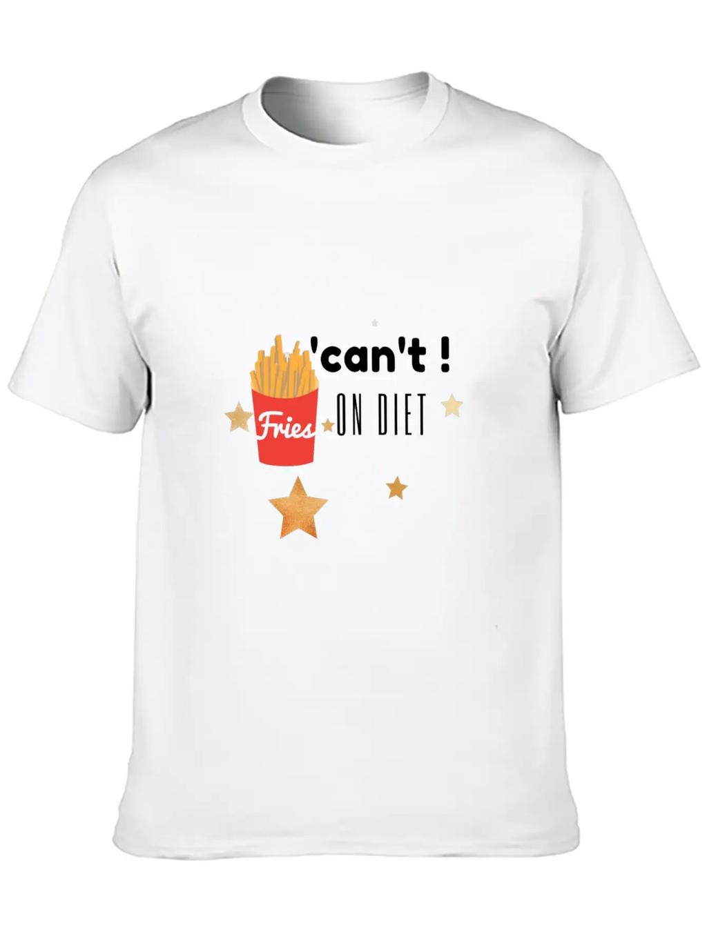 'can't ! On Diet... Breathable Soft Cotton T-Shirt – Timeless Casual Look