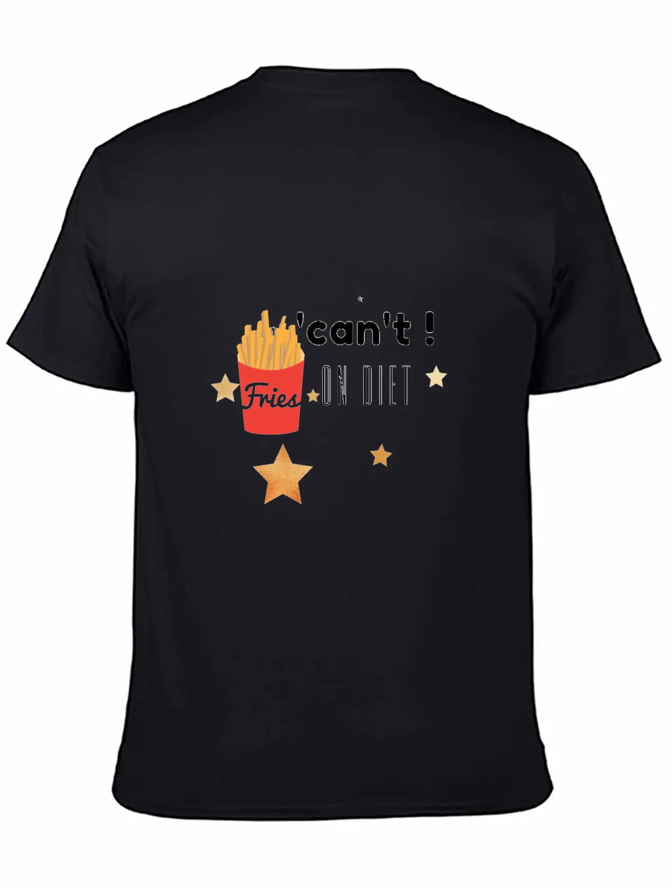 'can't ! On Diet... Breathable Soft Cotton T-Shirt – Timeless Casual Look